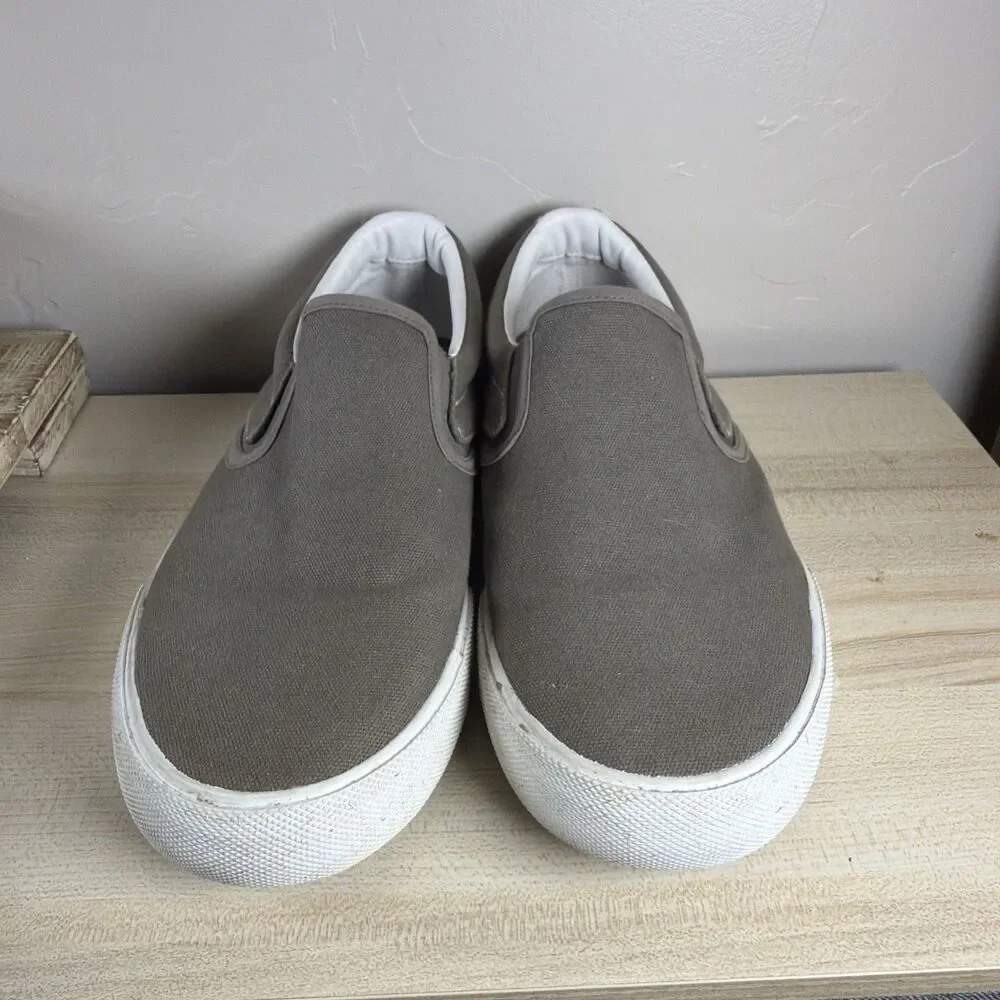 Hurley Arlo Mens Canvas Slip On Shoes Grey Size 11
